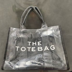 Clear/black mesh zip top bag small/medium size